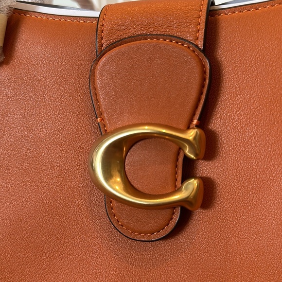 Coach Theo Leather Tote “Signature C” Canyon Handbag Bag $450 - Picture 11 of 15